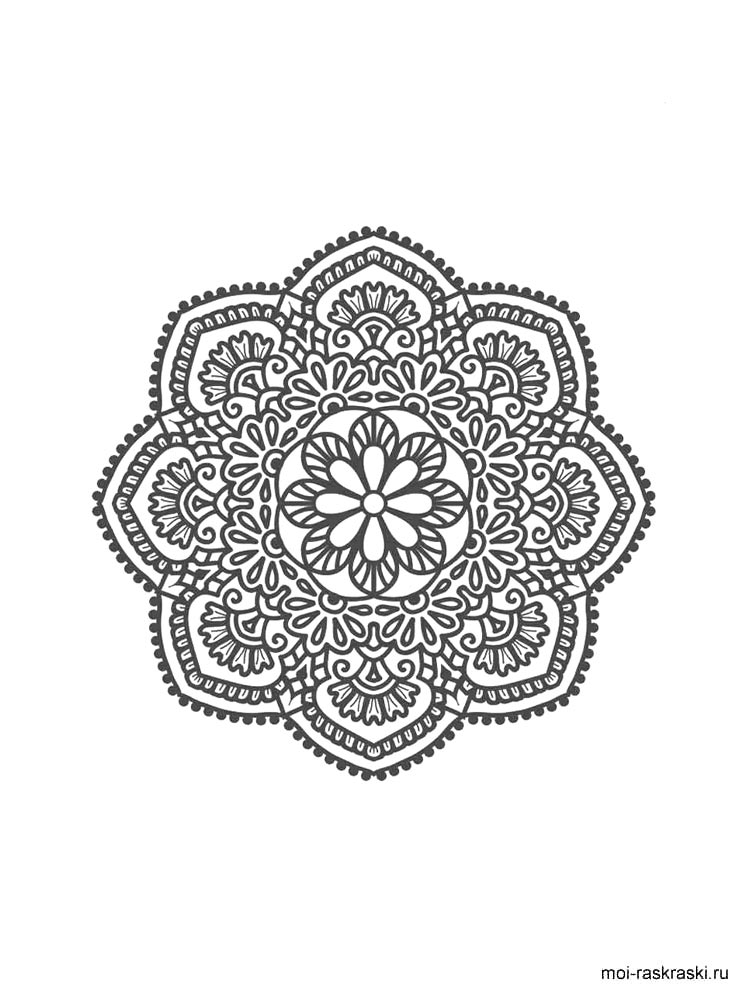 Раскраска мандала 3