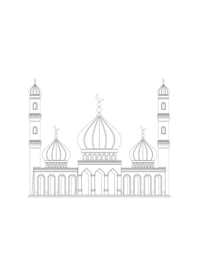 Раскраска Мечеть 2