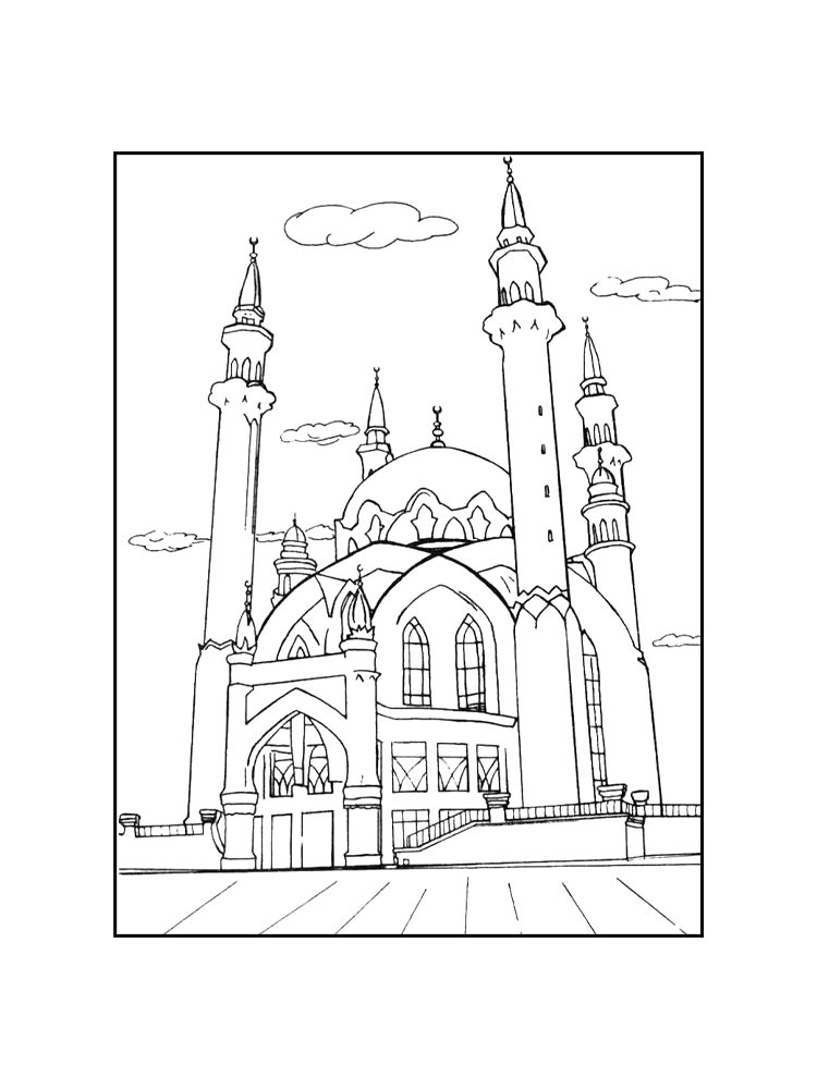 Раскраска Мечеть 2
