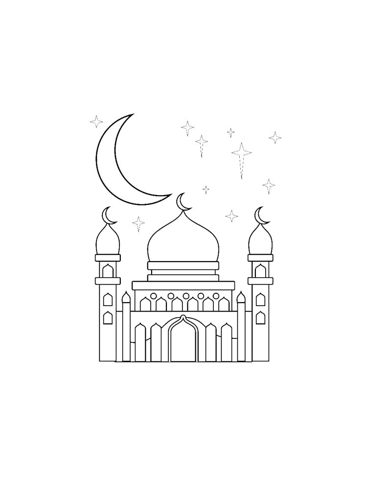 Раскраска Мечеть 2