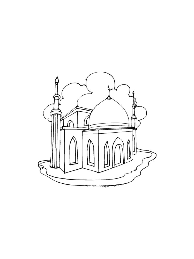 Раскраска Мечеть 2