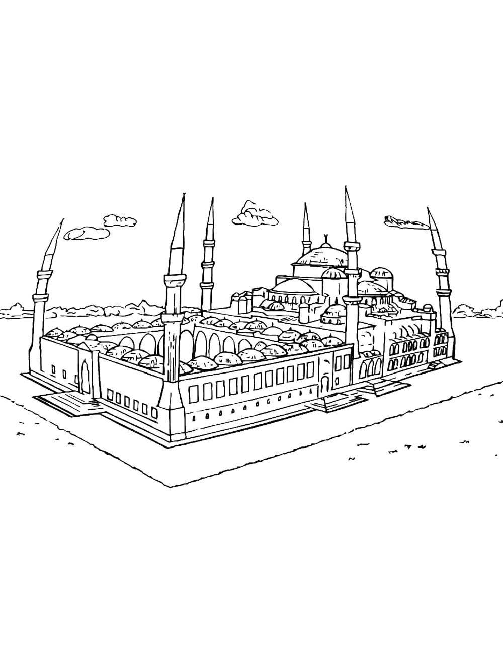 Раскраска Мечеть 2