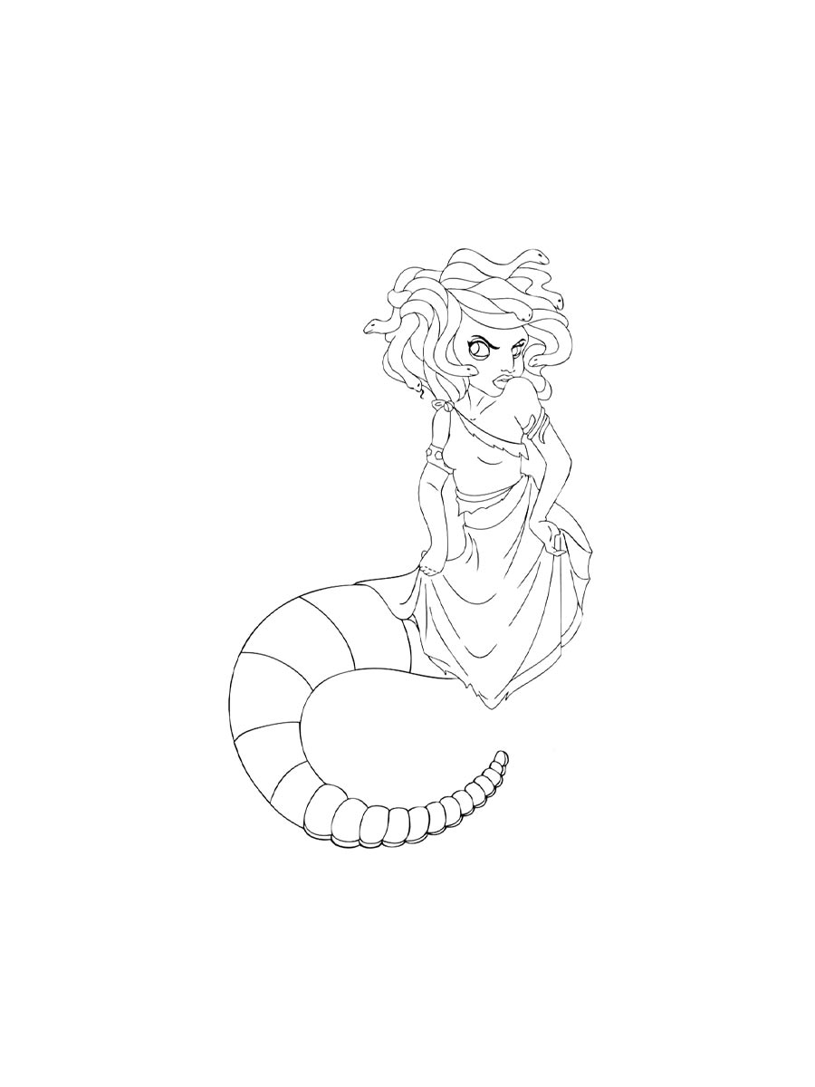 Раскраска Медуза 2