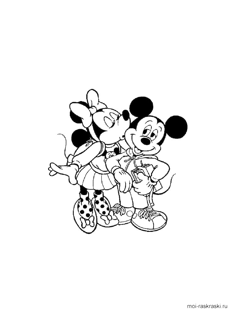 Раскраска Минни Маус 2