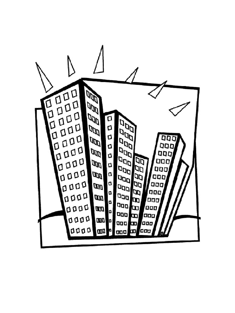 Раскраска Небоскреб 2