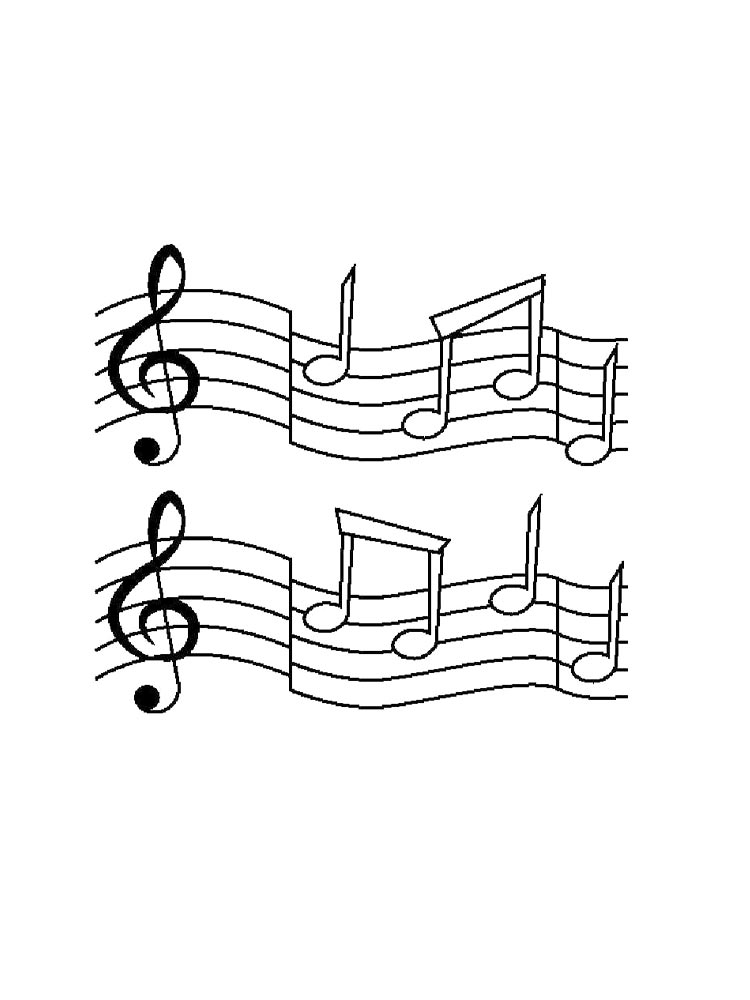 Раскраска Ноты 2