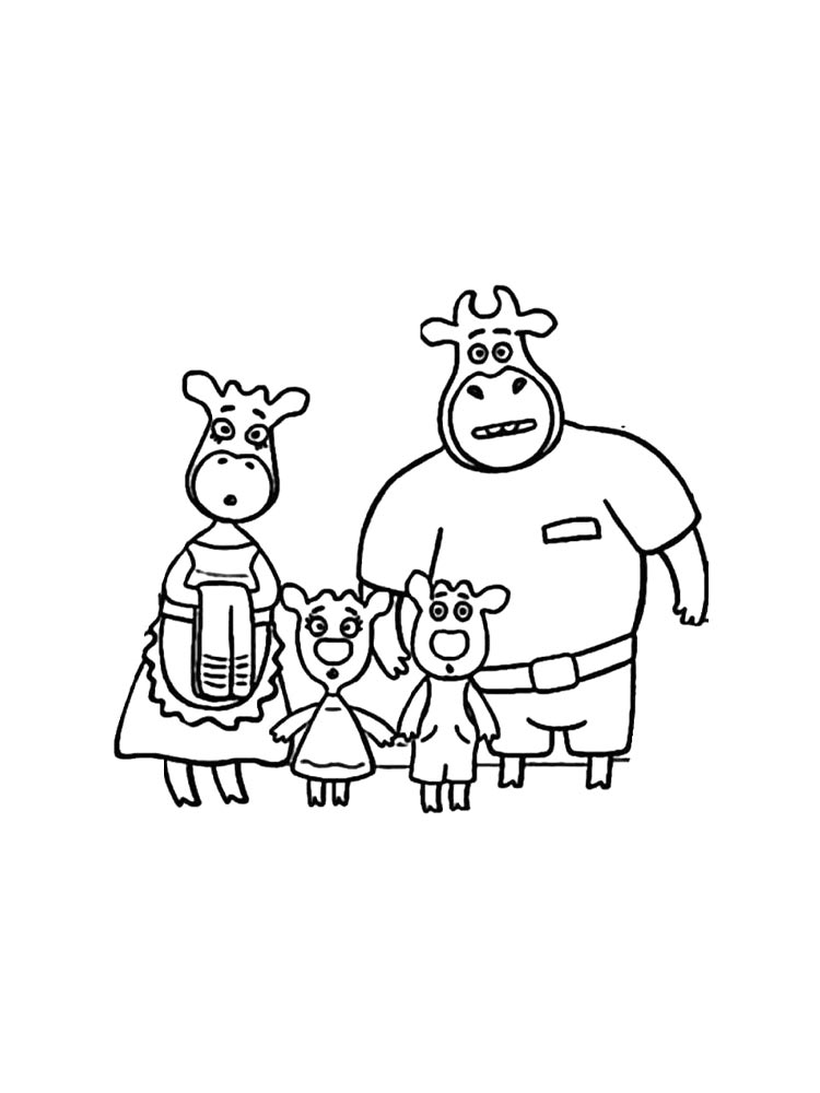 Раскраска Оранжевая корова 2
