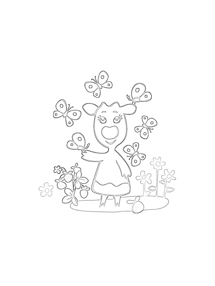 Раскраска Оранжевая корова 2