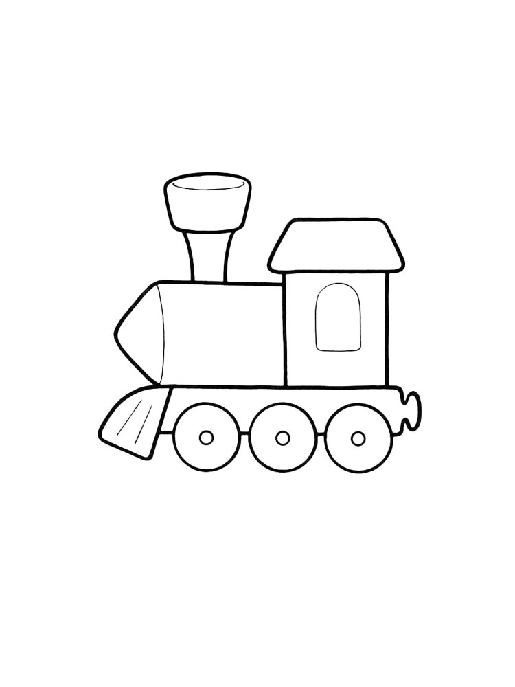 Раскраска паровозик 3