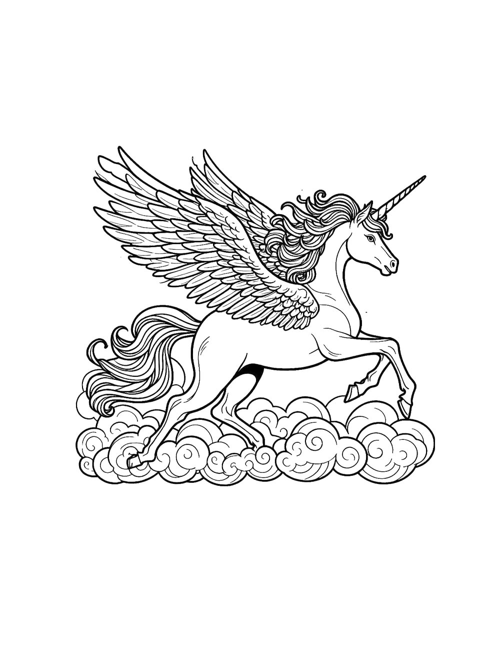 Раскраска Пегас 2