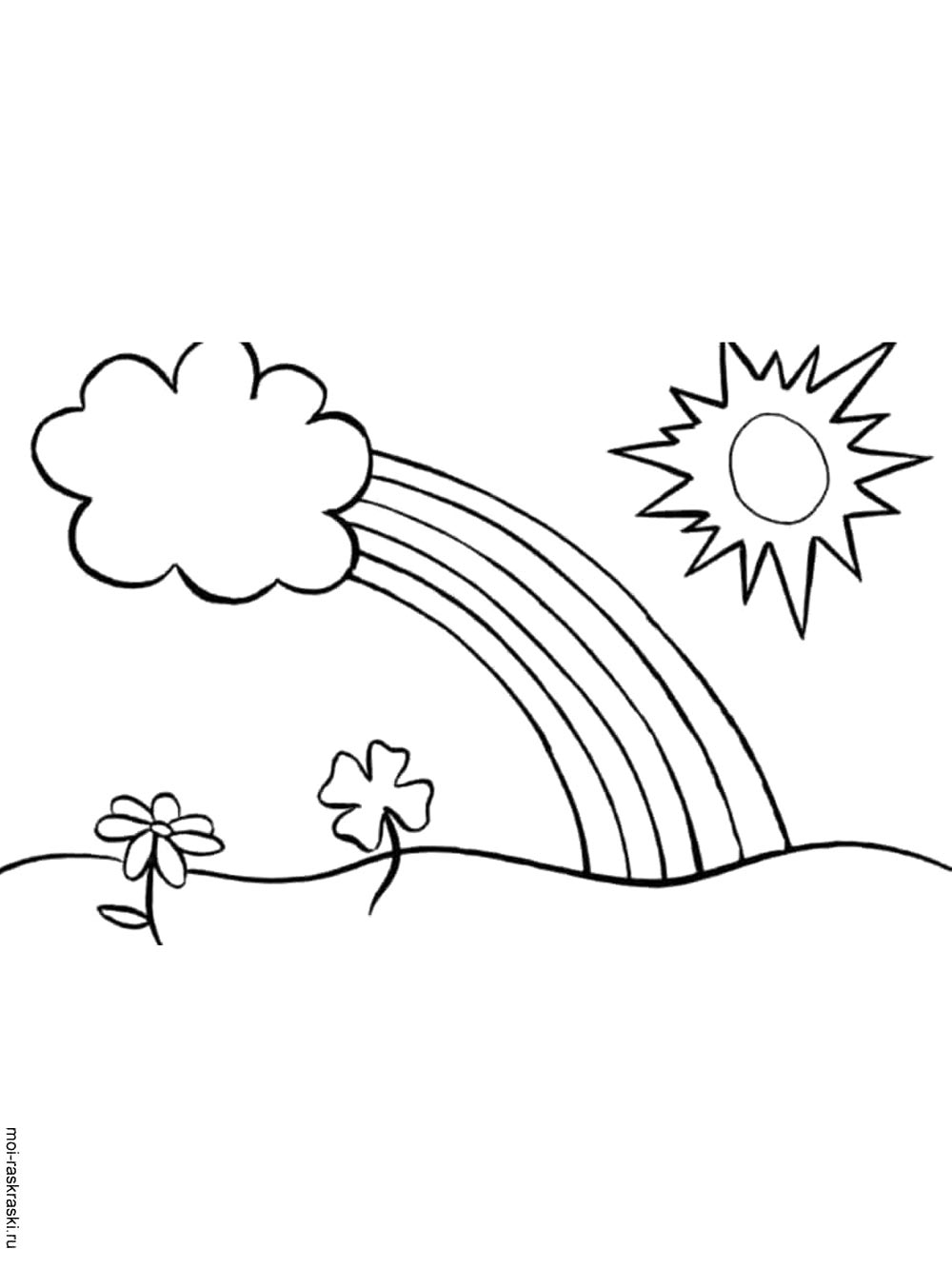 Раскраска радуга 5