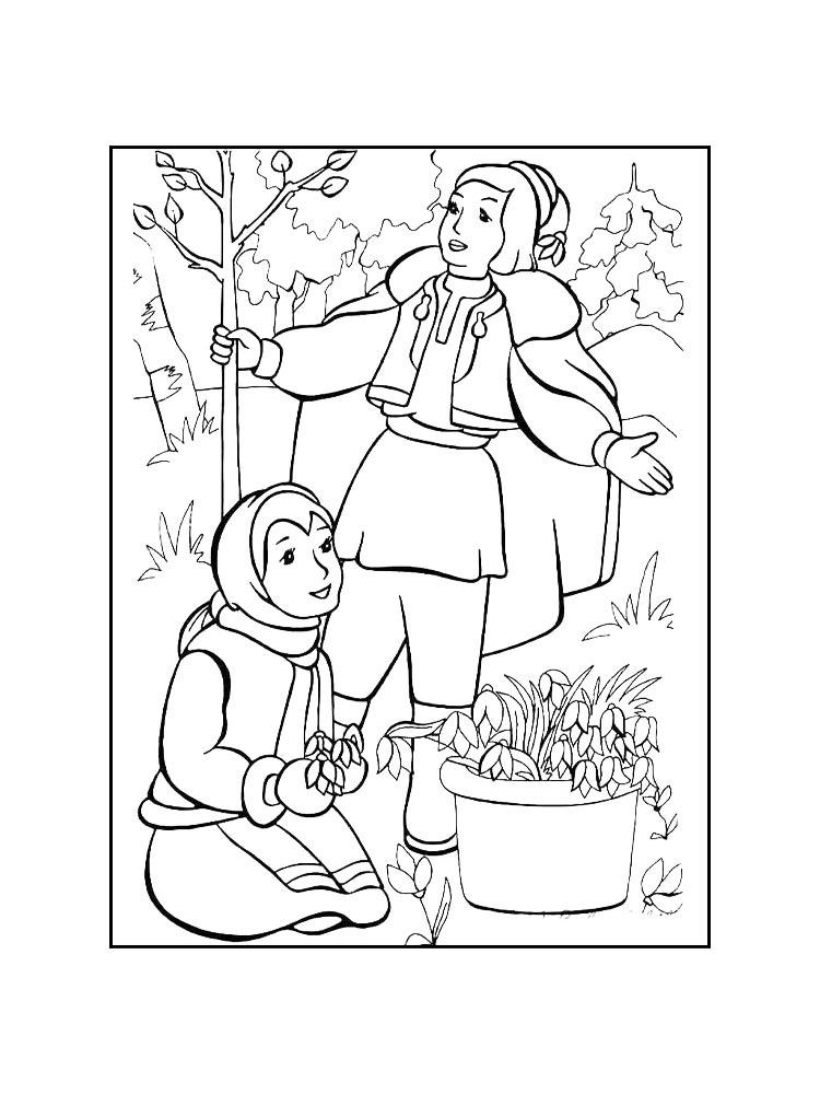 Раскраска раскраски 12 месяцев для детей