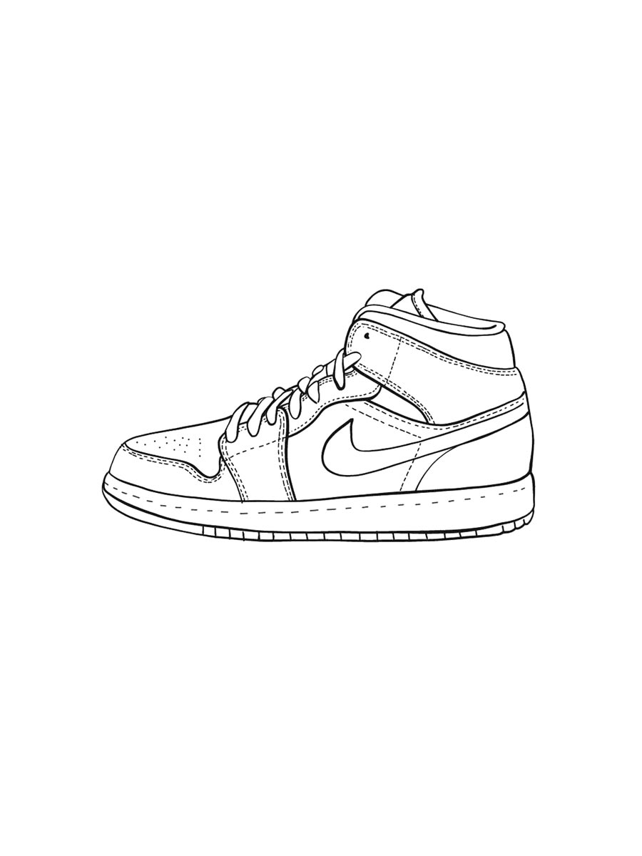 Раскраска раскраски air jordan для детей 2