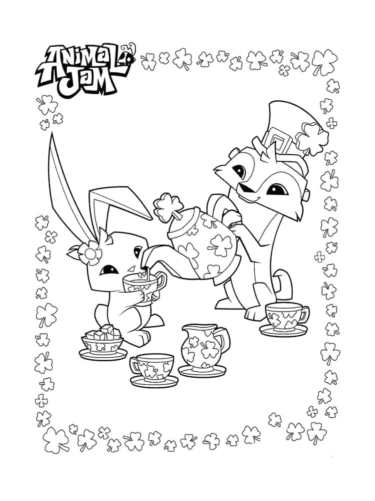Раскраска раскраски animal jam