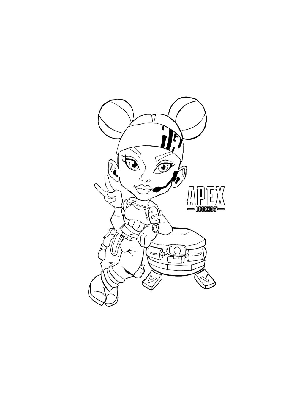 Раскраска раскраски apex legends для детей 2