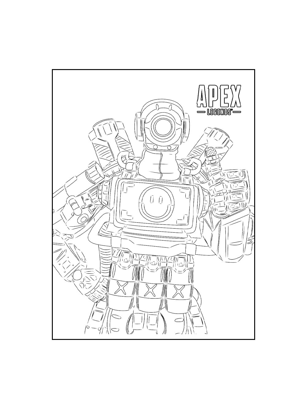 Раскраска раскраски apex legends для детей 3
