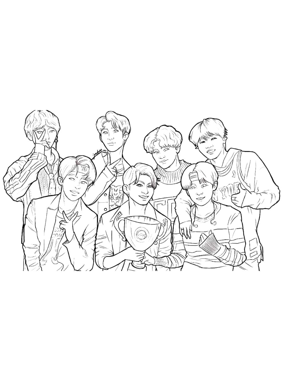 Раскраска раскраски бтс (bts)