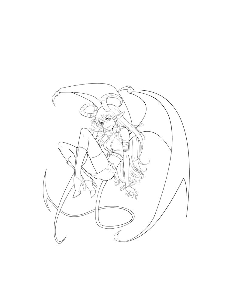 Раскраска раскраски демон