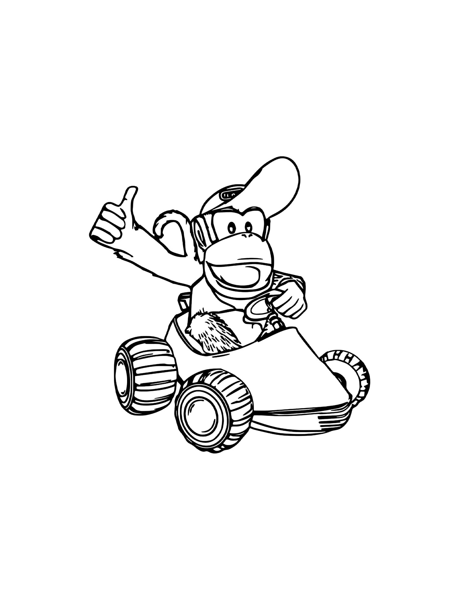 Раскраска раскраски diddy kong