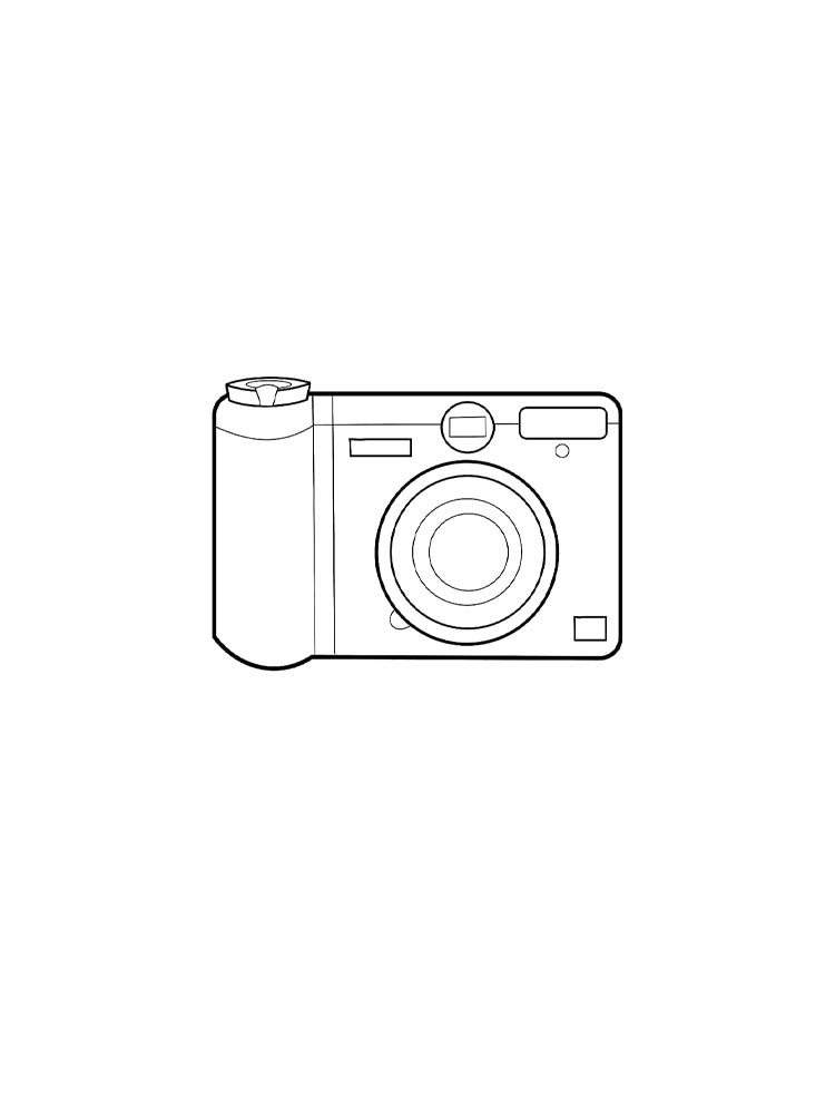 Раскраска раскраски фотоаппарат 2