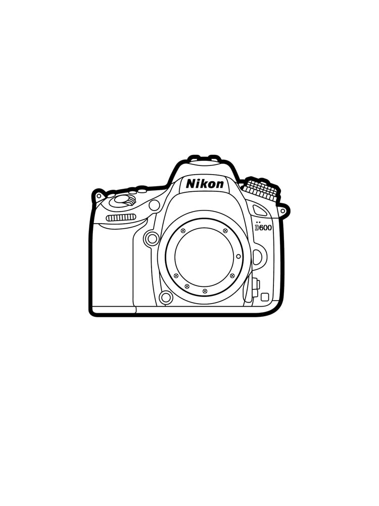 Раскраска раскраски фотоаппарат для детей 2