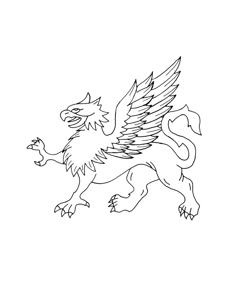 Раскраска раскраски грифон для детей
