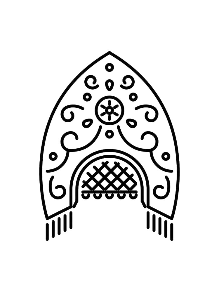 Раскраска раскраски кокошник
