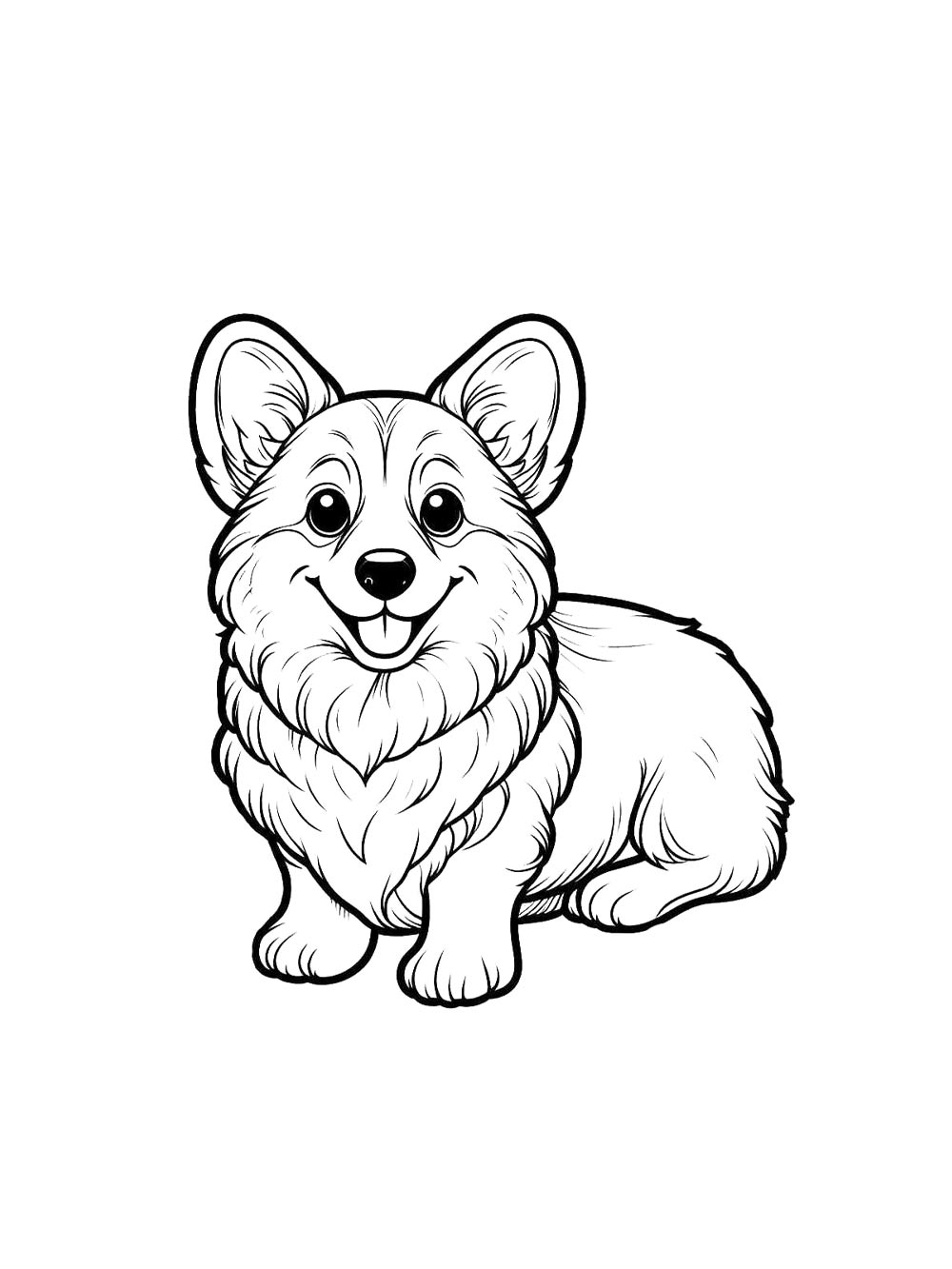 Раскраска раскраски корги 4