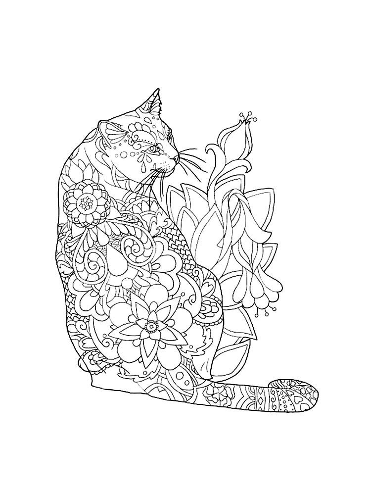 Раскраска раскраски кототерапия