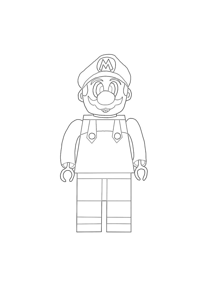 Раскраска раскраски lego супер марио для детей 2