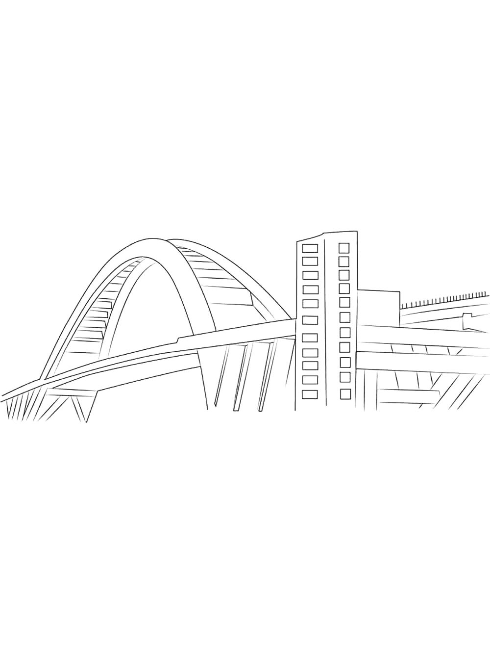 Раскраска раскраски мост для детей 4