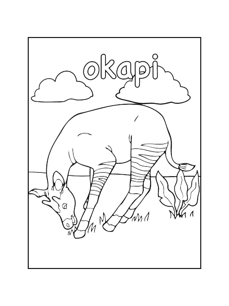 Раскраска раскраски окапи
