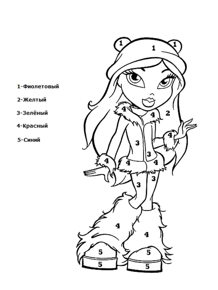 Раскраска раскраски по цифрам для детей 4