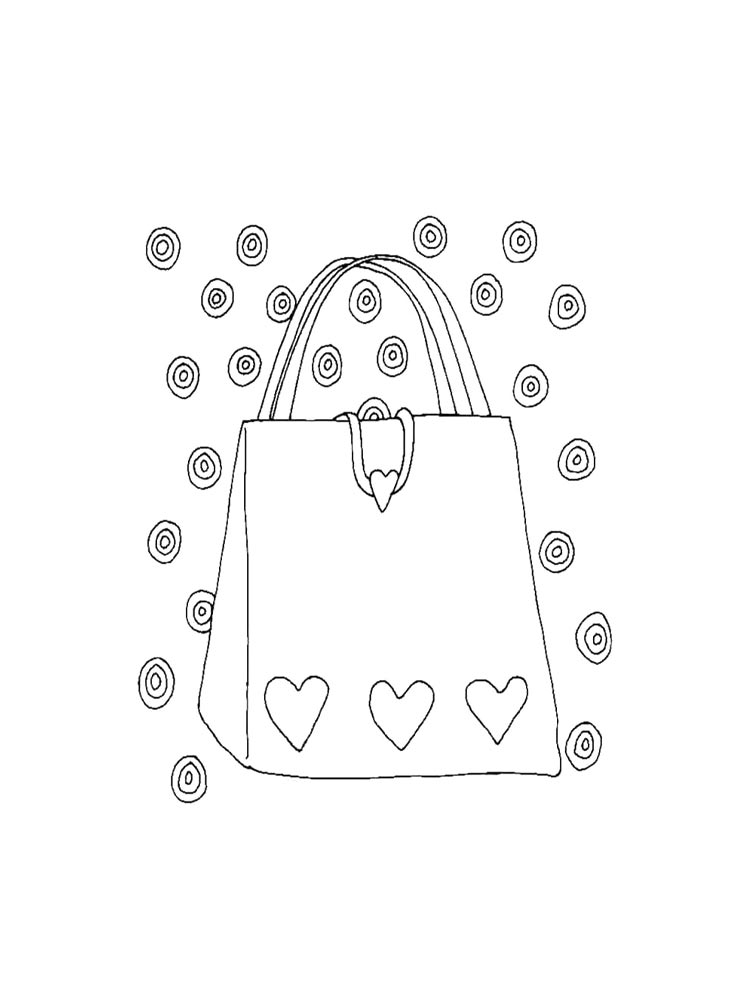 Раскраска раскраски сумочка для детей 2