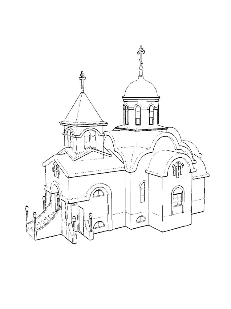 Раскраска раскраски церковь для детей