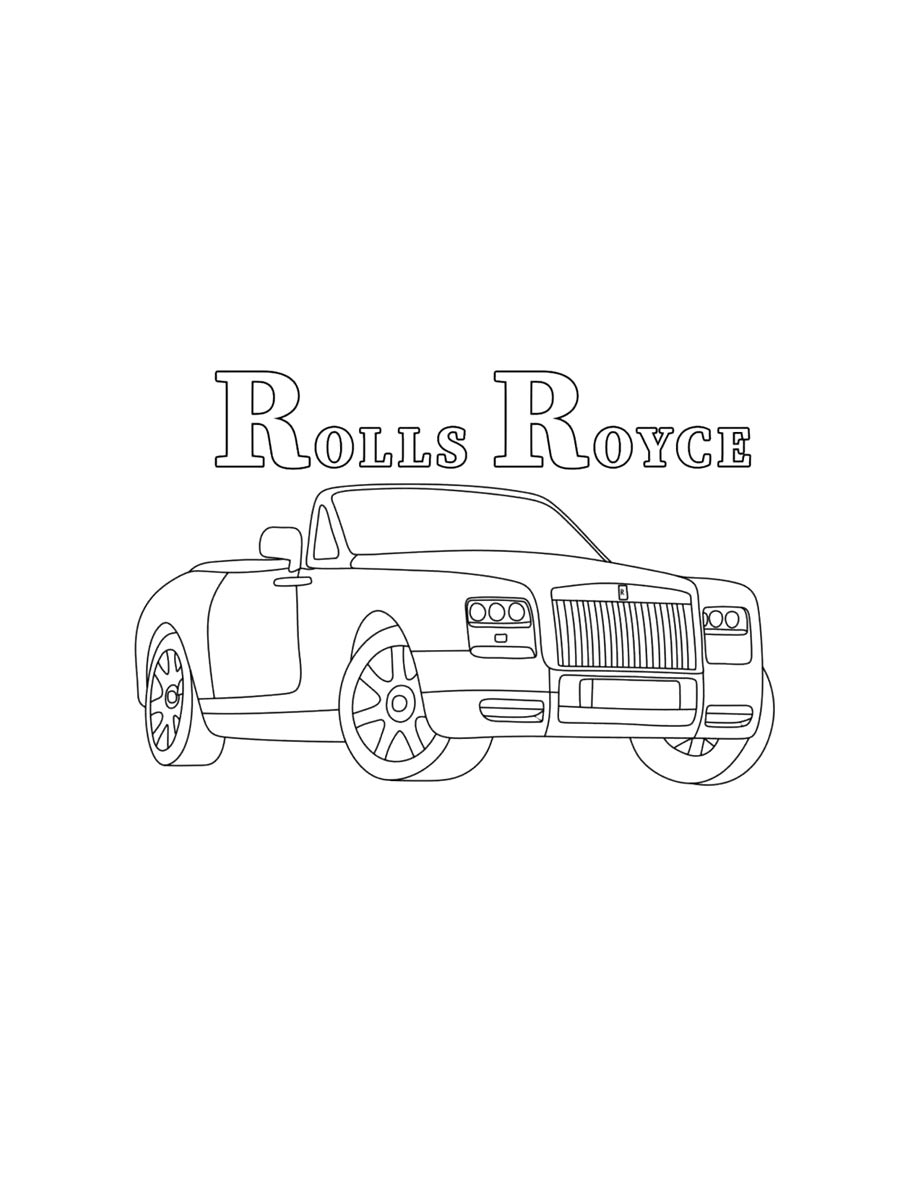 Раскраска Роллс-Ройс 2