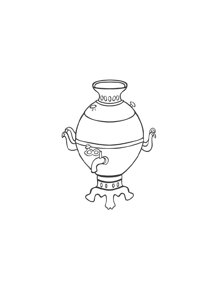 Раскраска Самовар 2