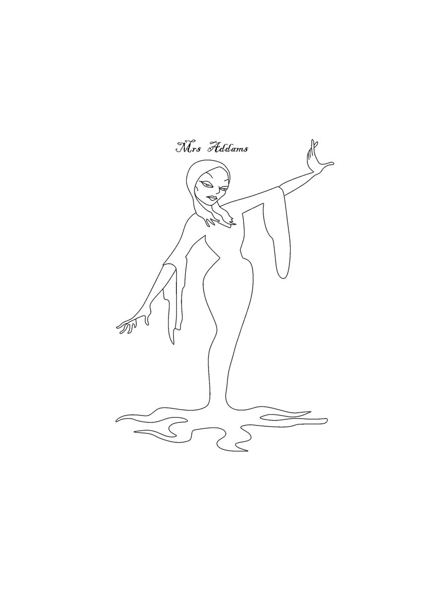 Раскраска Семейка Адамс 2