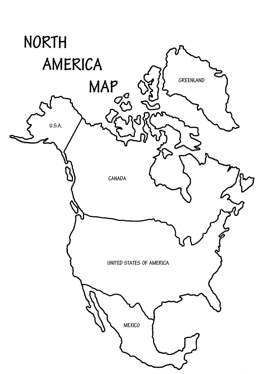 Раскраска Северная Америка