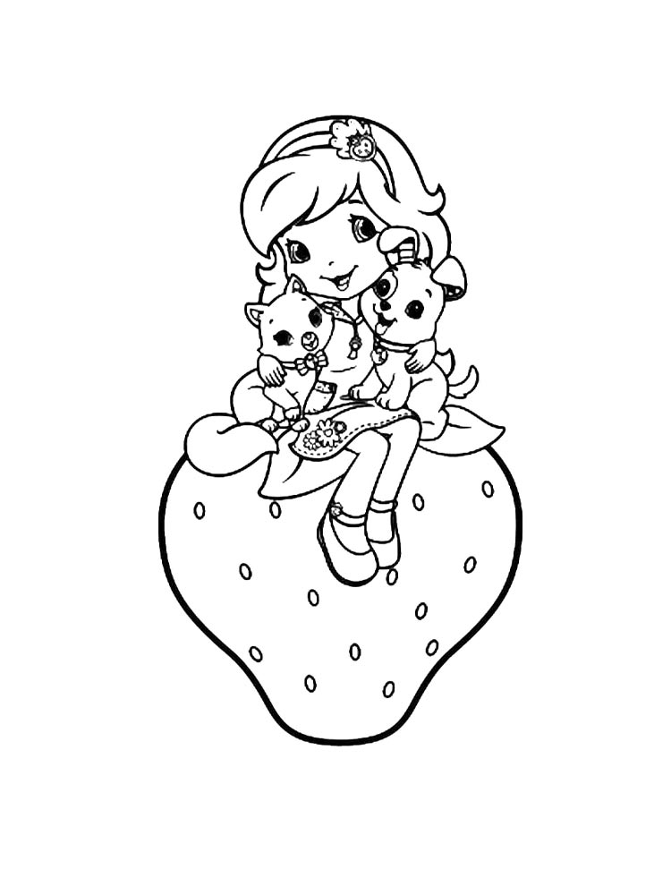 Раскраска шарлотта земляничка для детей 3