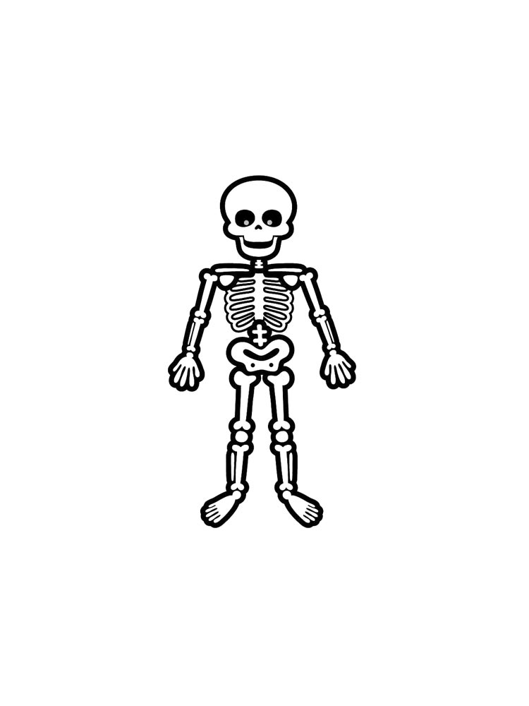 Раскраска Скелет 2