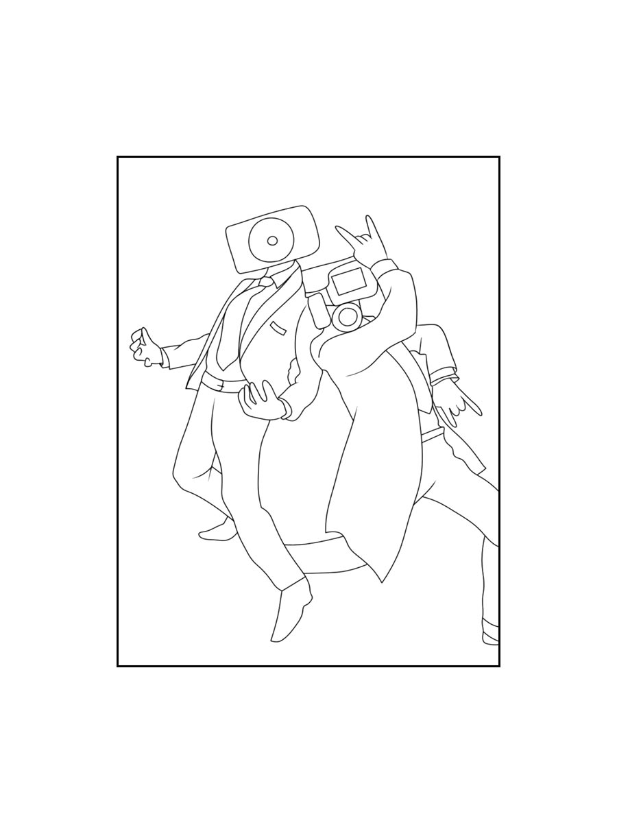 Раскраска Скибиди туалет 2