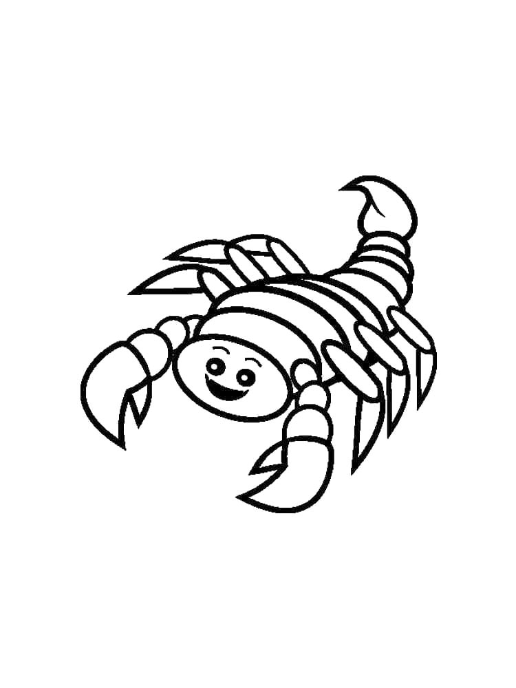 Раскраска скорпион 2 2
