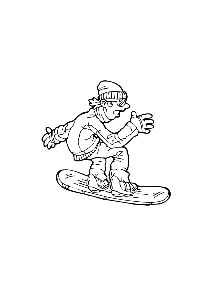 Раскраска Сноуборд 2