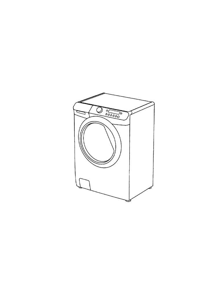 Раскраска Стиральная машина 2