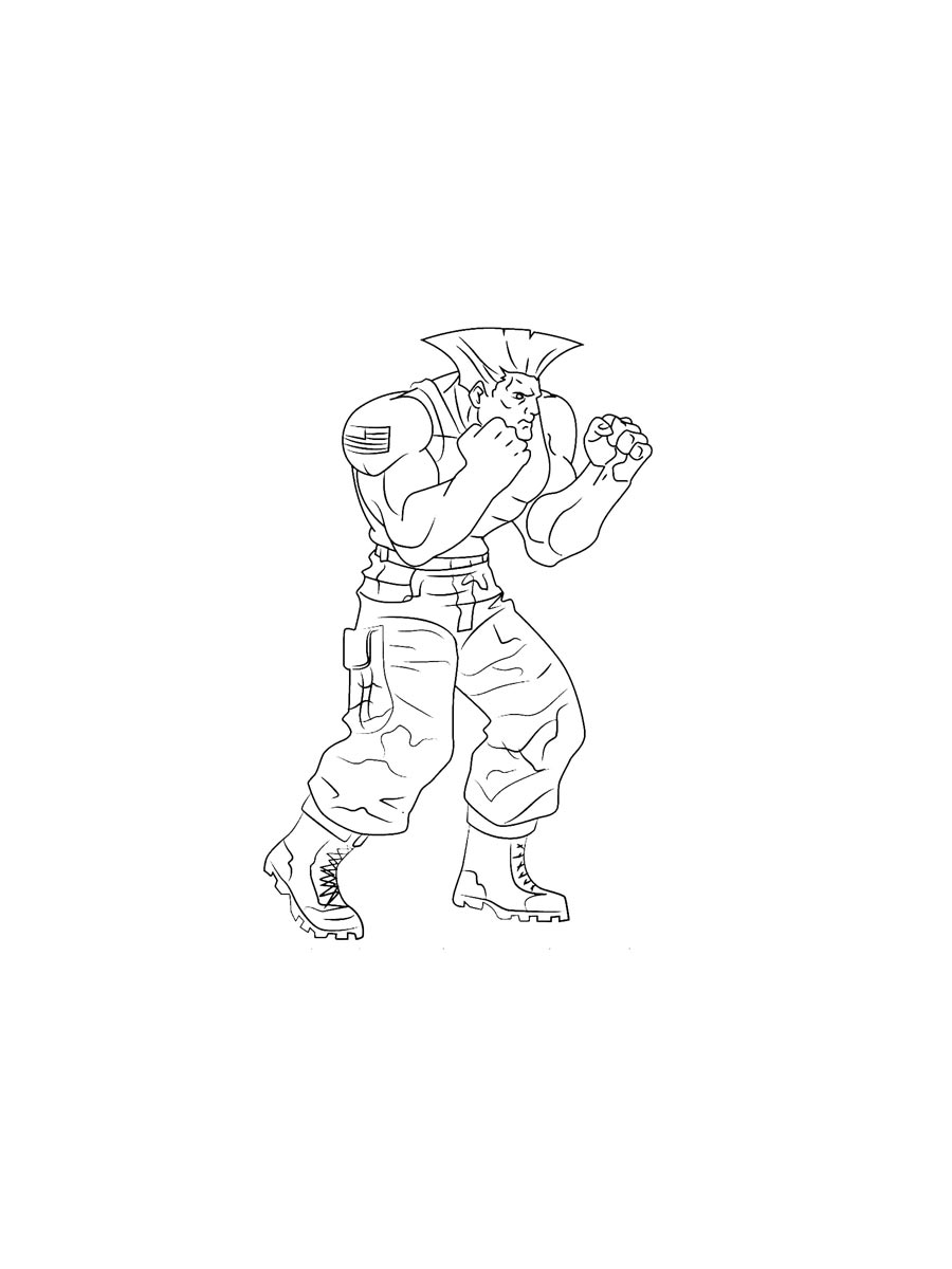 Раскраска Street Fighter 2