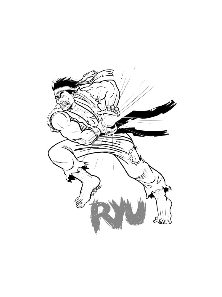 Раскраска Street Fighter 2