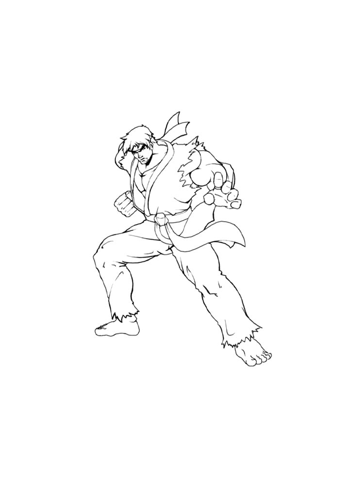 Раскраска Street Fighter 2