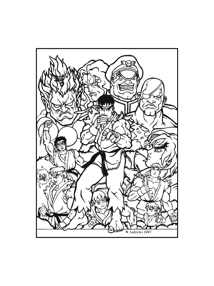 Раскраска Street Fighter 2