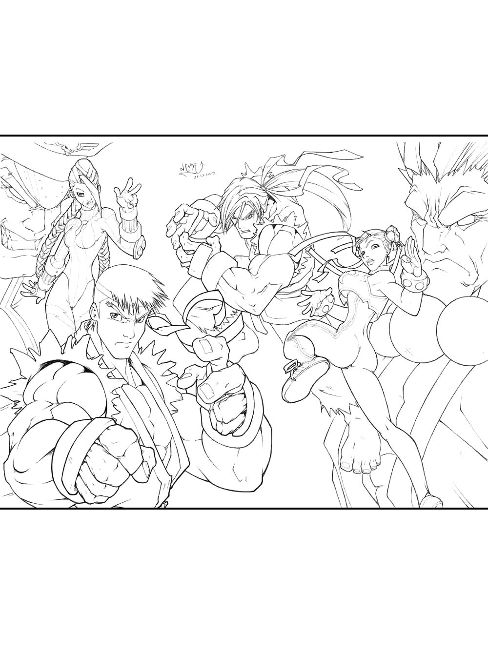 Раскраска Street Fighter 2